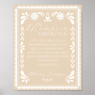 Papel Picado Esta Vela Arde Memoria Poster