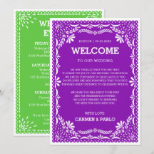 Papel Picado Farbiges Mexikanisches Hochzeits-Will