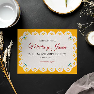 Papel Picado Gelb Nuestra Boda Spanische Hochzeit Save The Date