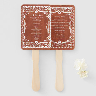Papel Picado Hochzeit Mexikanisch Terrakotta Hochz Fächer