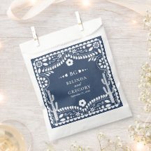 Papel Picado Hochzeit Mexikanische Rustikale Blaue