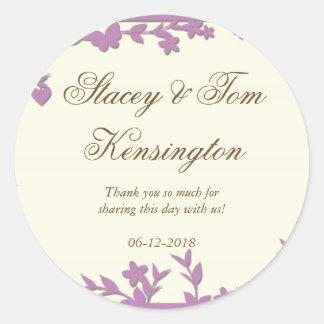 Papel Picado Hochzeitseinladung - Liebliche Tauben Runder Aufkleber