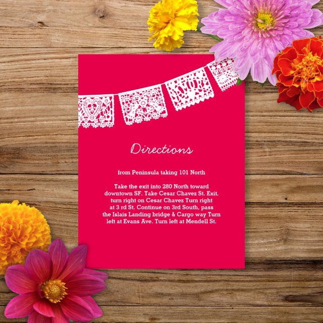 Papel Picado Hot Pink | Karte für die Hochzeitsfah (Von Creator hochgeladen)