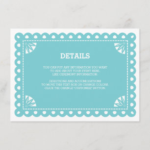 Papel Picado Insert Card - Blue