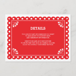 Papel Picado Insert Card - Orange