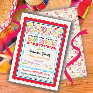 Papel Picado Mexican Fiesta Baby Shower Einladung