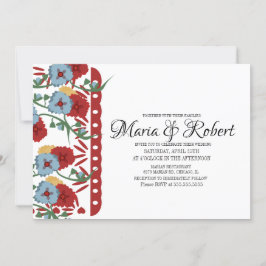 Papel Picado Mexican Wedding Greenery Vine Floral Einladung