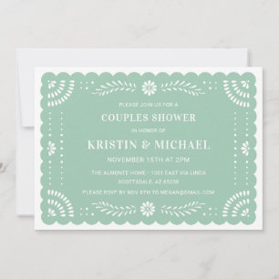 Papel Picado Mexikanische Paare Einladung