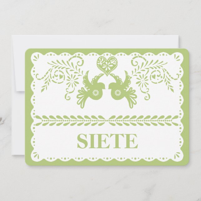 Papel Picado Siete Tischnummer Locarno (Vorderseite)