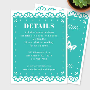 Papel Picado Style Details Einschlusskarte Begleitkarte