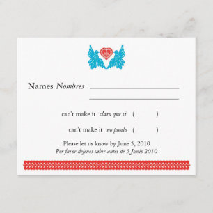 Papel Picado Style Love Birds UAWG RSVP Karte