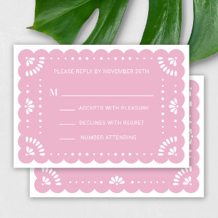 Papel Picado Style Mexican RSVP Card Karte