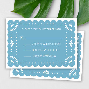 Papel Picado Style Mexican RSVP Card Karte
