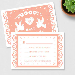 Papel Picado Style RSVP Card Karte