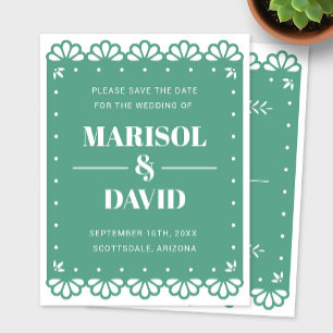 Papel Picado Style Save the Date Card