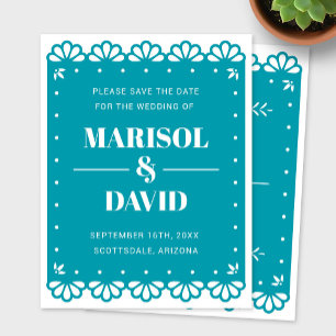 Papel Picado Style Save the Date Card
