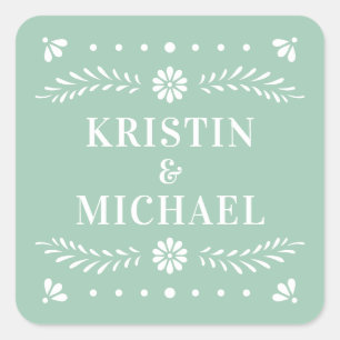 Papel Picado Style Wedding Sticker