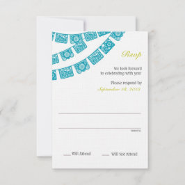 Papel Picado UAwg Wedding RSVP Karte