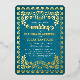 Papel Picado Wedding Folieneinladung
