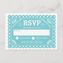 Papel Picado Wedding RSVP Karte