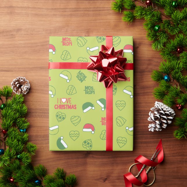 Papel regalo│Navidad Verde Geschenkpapier (Feiertagsgeschenk)