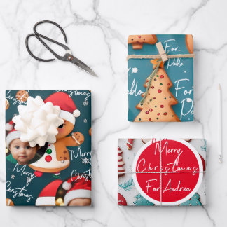 Papel regalo personalizado navideño geschenkpapier set