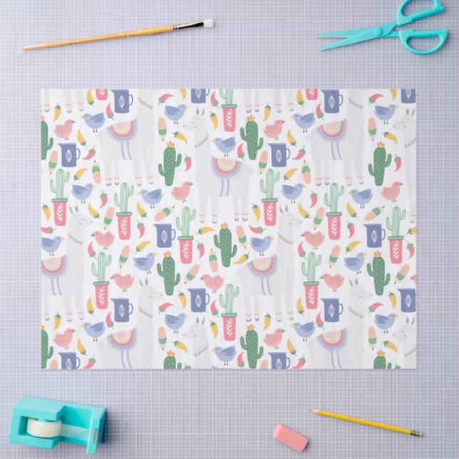 Papel seda Oh! Llama Llama Seidenpapier (Basteln)