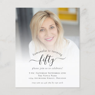 PAPER 50. Geburtstags-Einladung zum Foto-Script Flyer