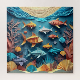 Paper Art Origami Sea Life Scene 3D Puzzle