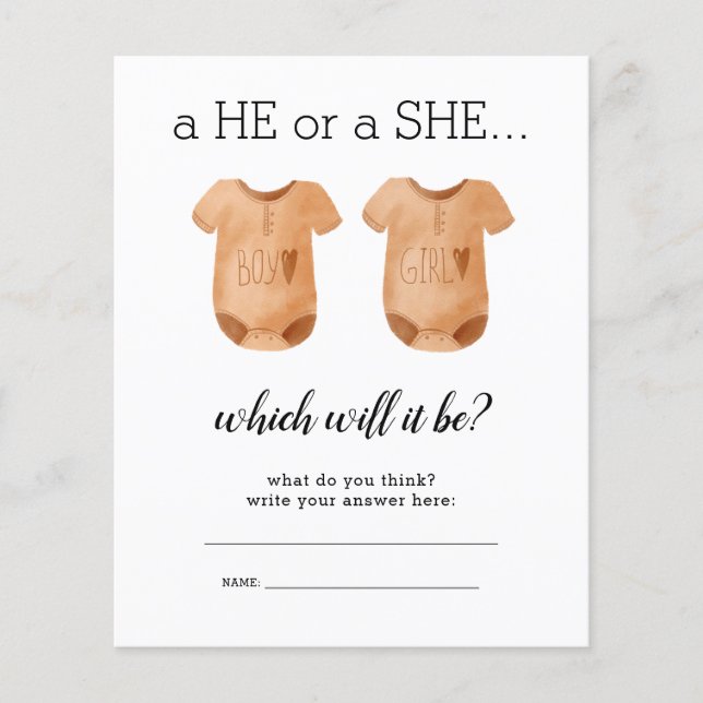 PAPER-Baby-Kleidung, die sie Geschlecht zeigen Hin Flyer (Vorne)