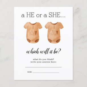 PAPER-Baby-Kleidung, die sie Geschlecht zeigen Hin Flyer