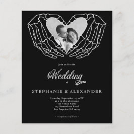 PAPER Black Gothic Foto Skeleton Händchen Hochzeit