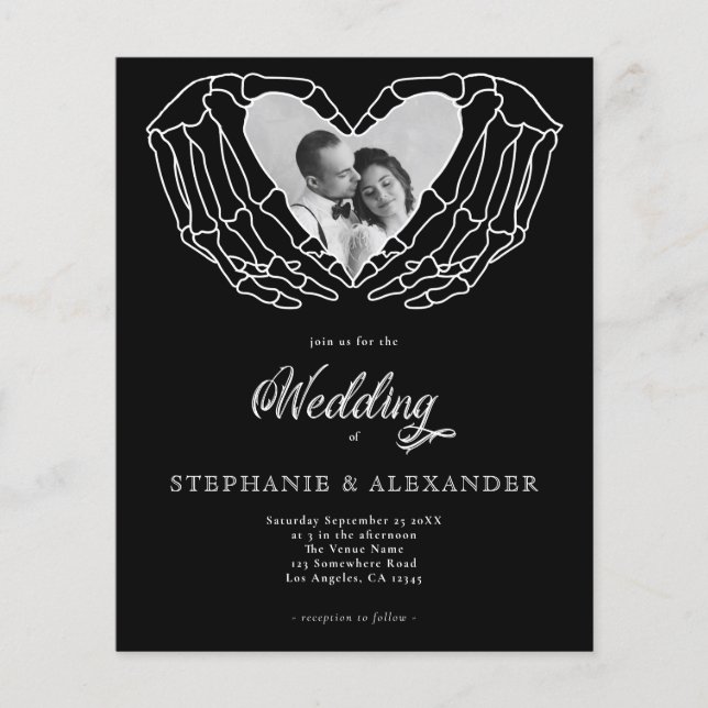 PAPER Black Gothic Foto Skeleton Händchen Hochzeit (Vorderseite)