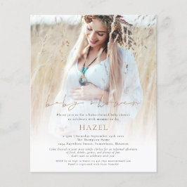PAPER Boho Foto Overlay Gold Script Babydusche Flyer
