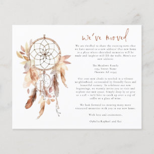 PAPER Boho Watercolor Dreamcatcher Neue Adresse Flyer