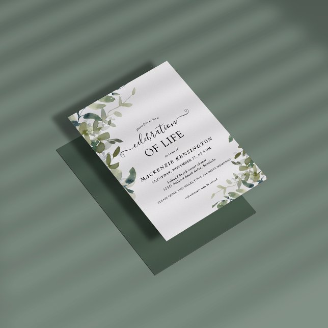 PAPER Botanische Feier zum Gedenken an das Leben Flyer (Von Creator hochgeladen)