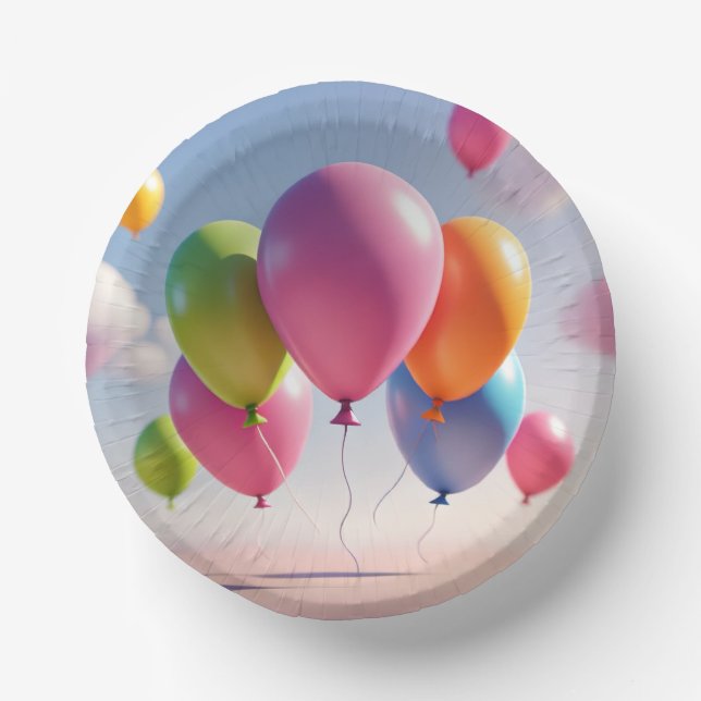Paper Bowl (Balloons-Birthday Party) Pappteller (Vorderseite)