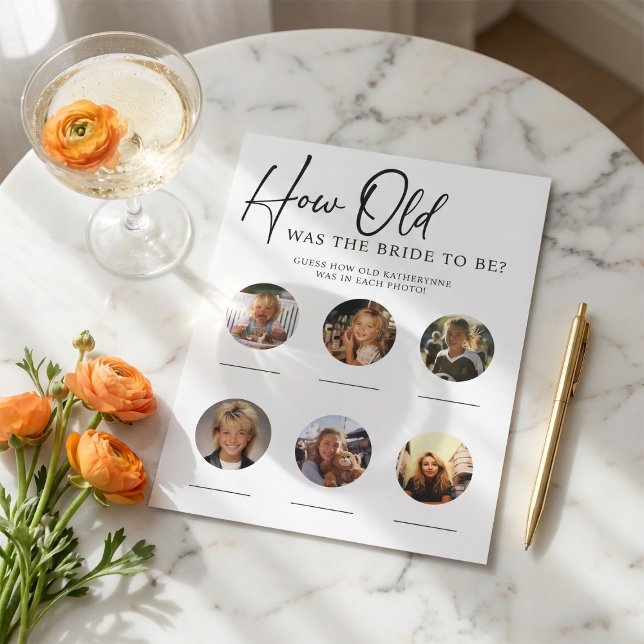 PAPER Brautparty Party Spiel wie alt war Braut Flyer (Von Creator hochgeladen)
