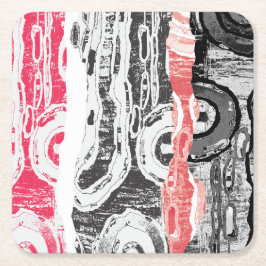 Paper Coaster – Abstrakte Landschaft Rechteckiger Pappuntersetzer