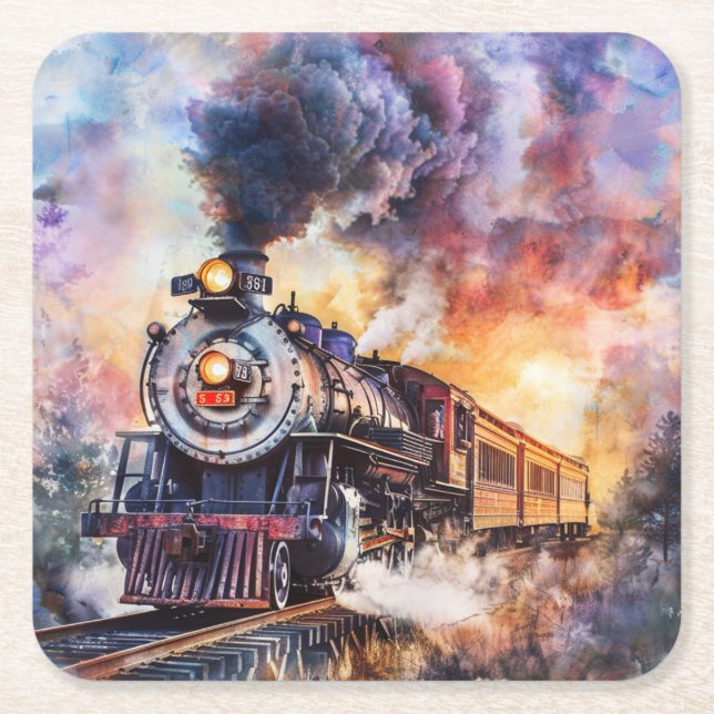 Paper Coaster Rechteckiger Pappuntersetzer (Vorderseite)