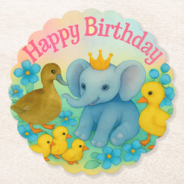 Paper Coasters - Birthday Party Theme - Mix Match Untersetzer