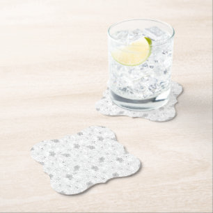 Paper Coasters Elegante Blumen Hochzeitsdekora Untersetzer