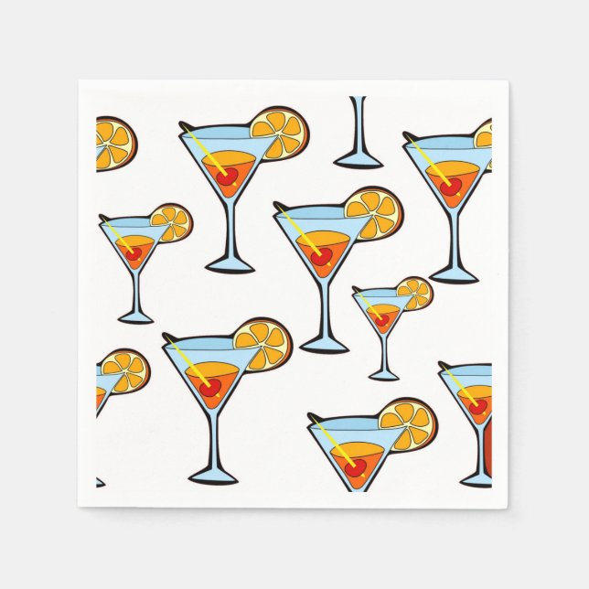 Paper Cocktail Drink Napkins Serviette (Vorderseite)