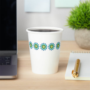 Paper Cup - farbenfrohe Mandalase Pappbecher