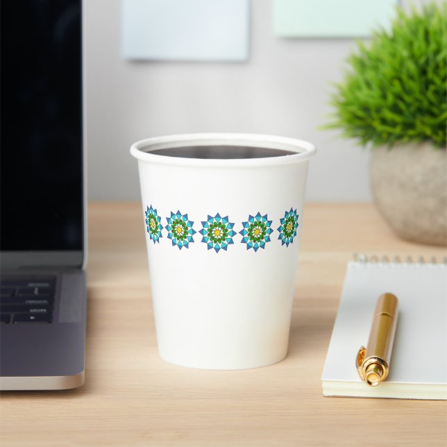 Paper Cup - farbenfrohe Mandalase Pappbecher (InSitu)