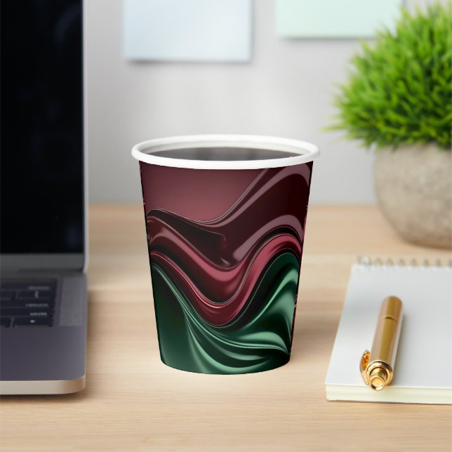 Paper cup in stylish abstract graphic pappbecher (InSitu)