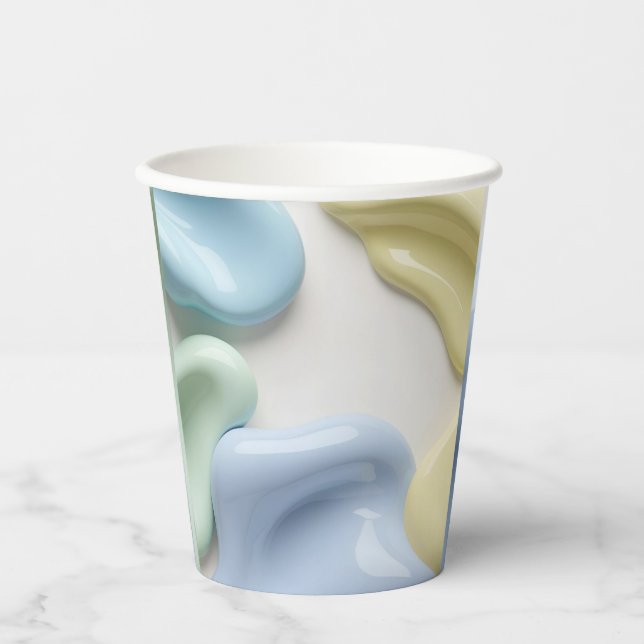 Paper cup in stylish abstract graphic pappbecher (Vorderseite)