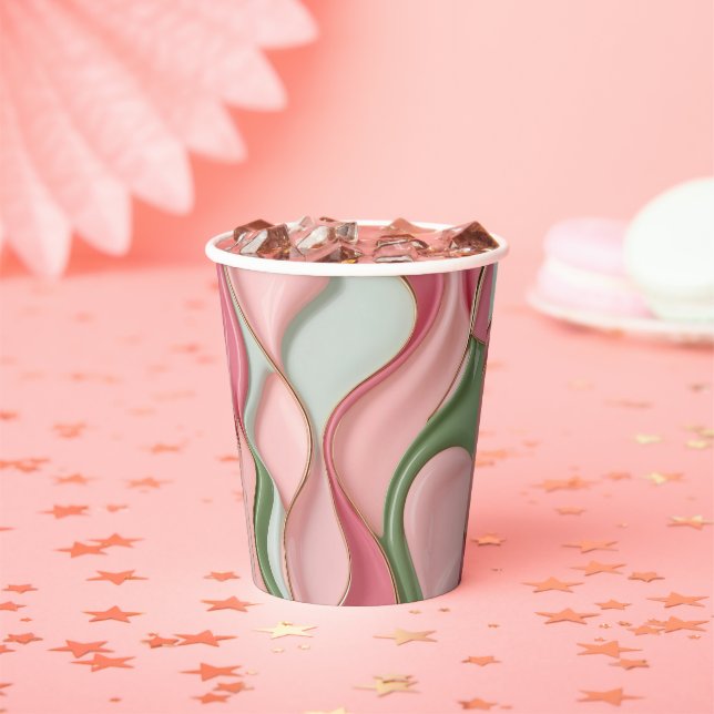 Paper cup in stylish abstract graphic pappbecher (Insitu)