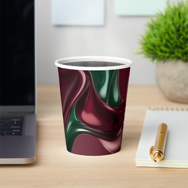 Paper cup in stylish abstract graphic pappbecher (InSitu)
