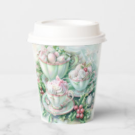 Paper cup-Pink Victorian Christmas Pappbecher